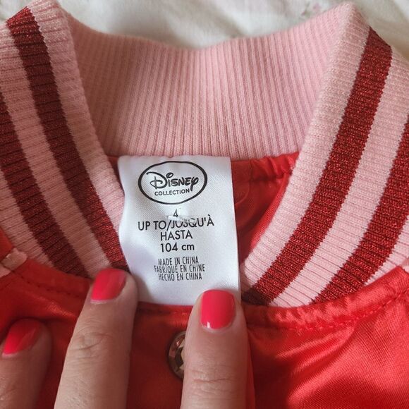 Disney Girl's Minnie Mouse Varsity Bomber Jacket Size 4 - Picture 5 of 8